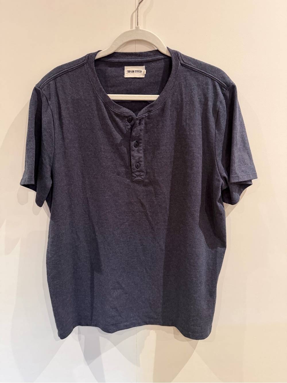 Taylor Stitch Navy Short Sleeve Henley Tee